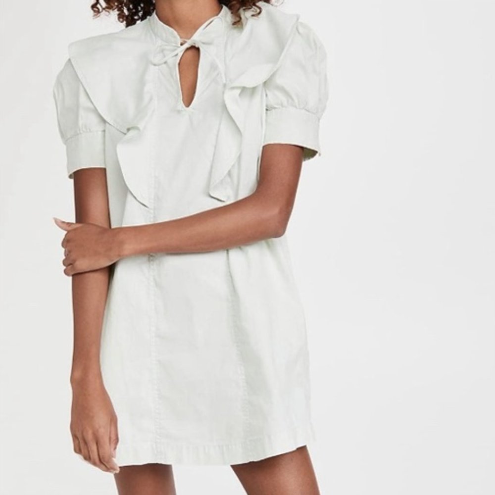 Sea New York NWT  Hildur Acid Wash Puff Sleeve Tunic Dress